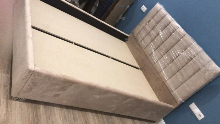 Кровать двуспальная Gold Master 180x200см + матрас бежевый купить,NaN