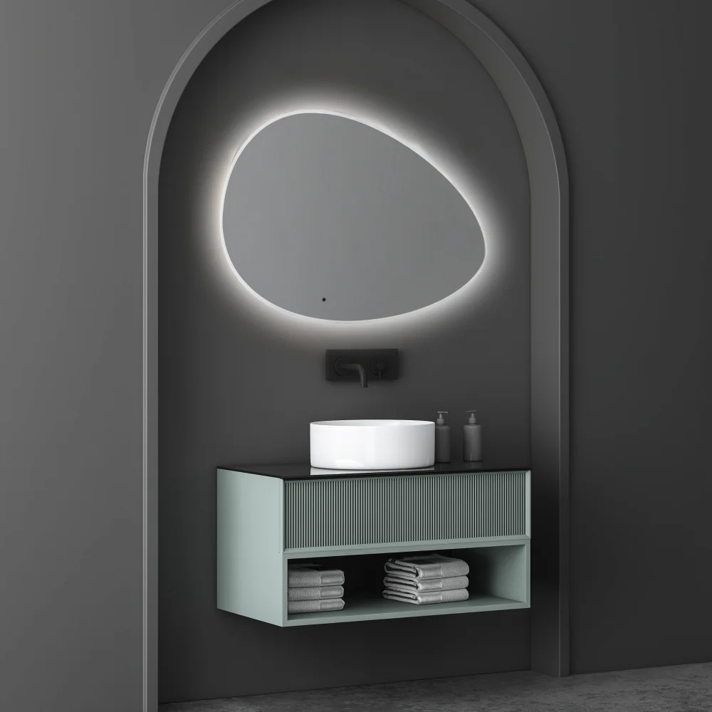 Зеркало Abber Kontur AG6301SC-0.92 92х60см серый купить,NaN