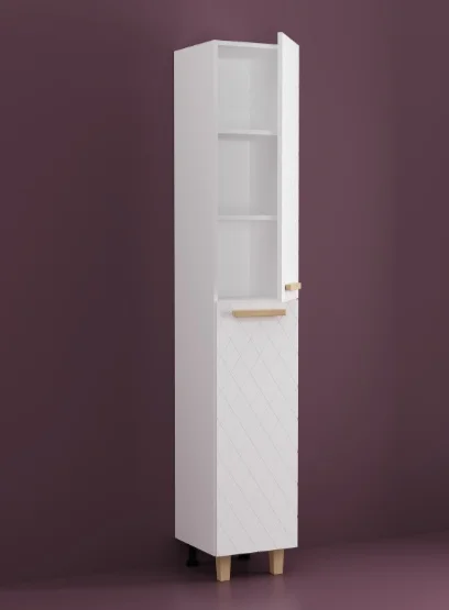Пенал Velvex Кристалл 350 суфле 191х35х32.6см белый купить,NaN