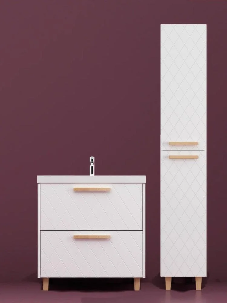 Пенал Velvex Кристалл 350 суфле 191х35х32.6см белый купить,NaN