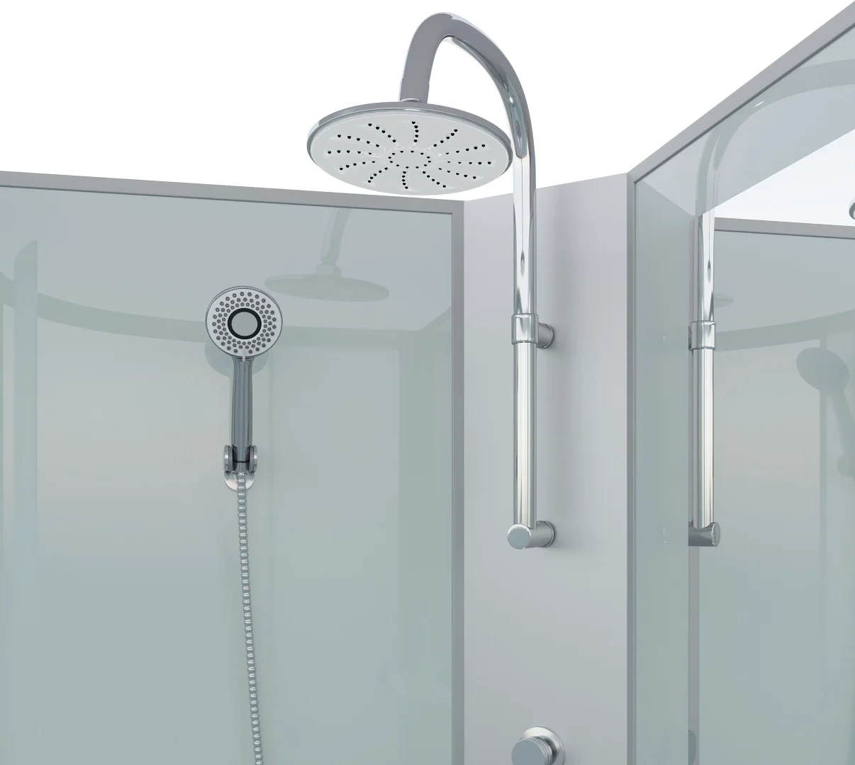 Кабина душевая Niagara NG-2510-14LBKTG 120х80х210см бело-черный