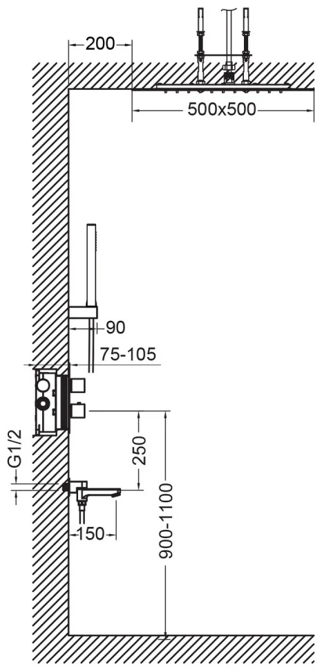 Душевая система Timo Petruma SX-5019/18SM черное золото купить,NaN
