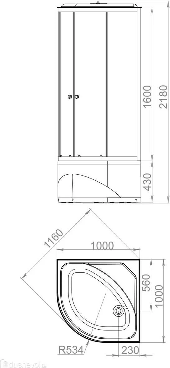 Душевая кабина Domani-Spa Delight Slim 110 high 100х100см купить,NaN