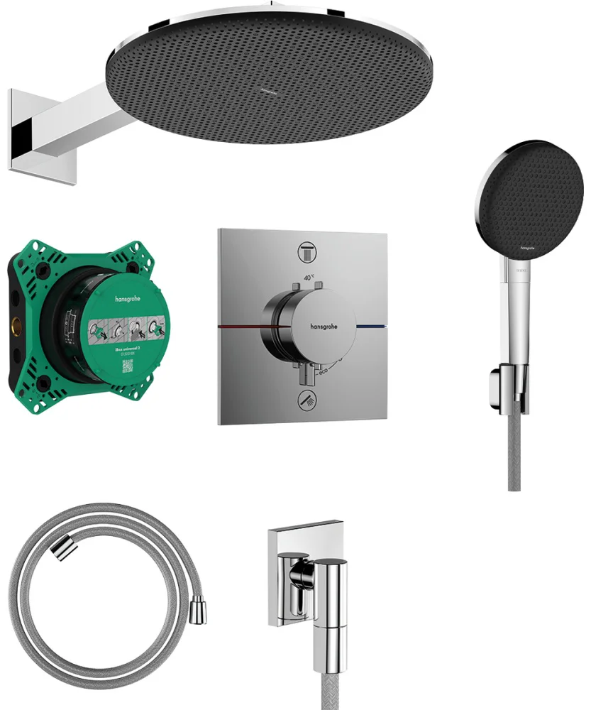 Душевая система с термостатом для душа Hansgrohe Raindance Alive Q 24630000 хром купить,1385100