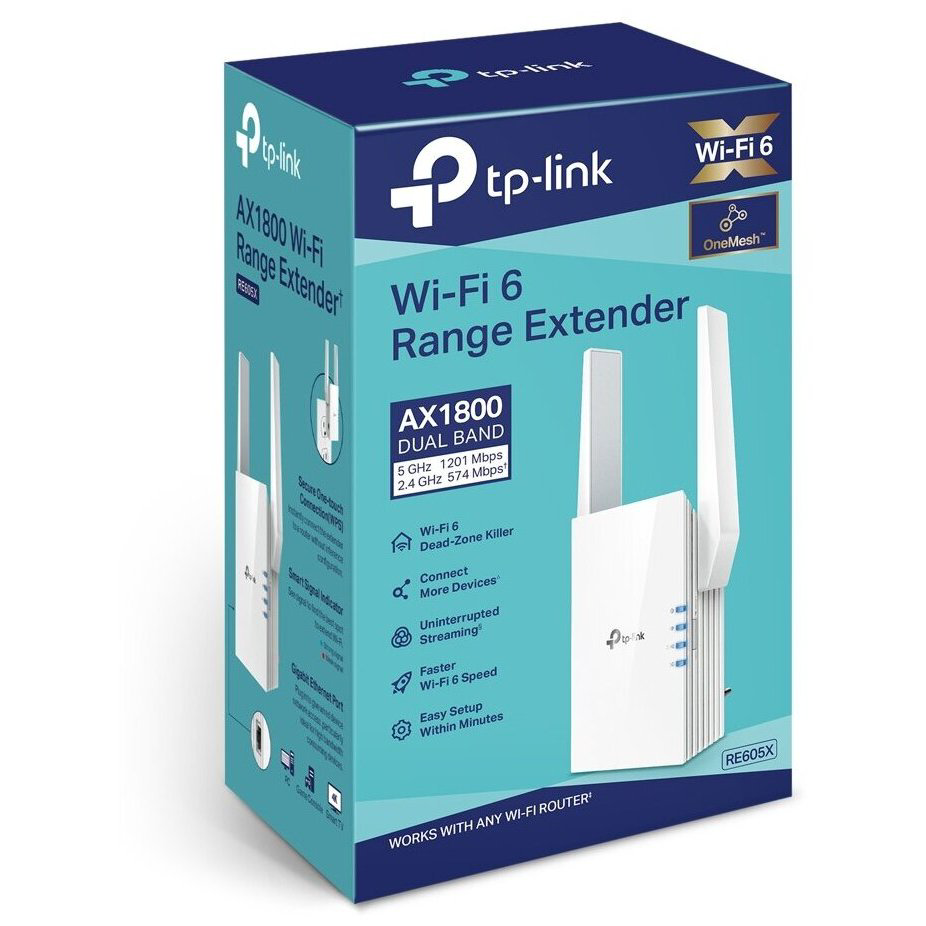 Усилитель сигнала TP-Link RE605X AX1800 белый купить,59990