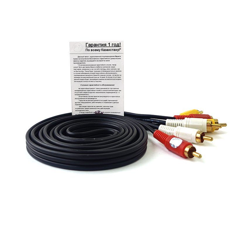 Кабель ViTi 3RCA 1.5м черный  купить,0