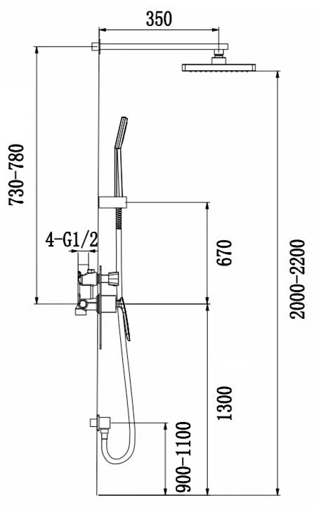 Душевая система Timo Helmi SX-4069/00-16SM хром-белый купить,NaN
