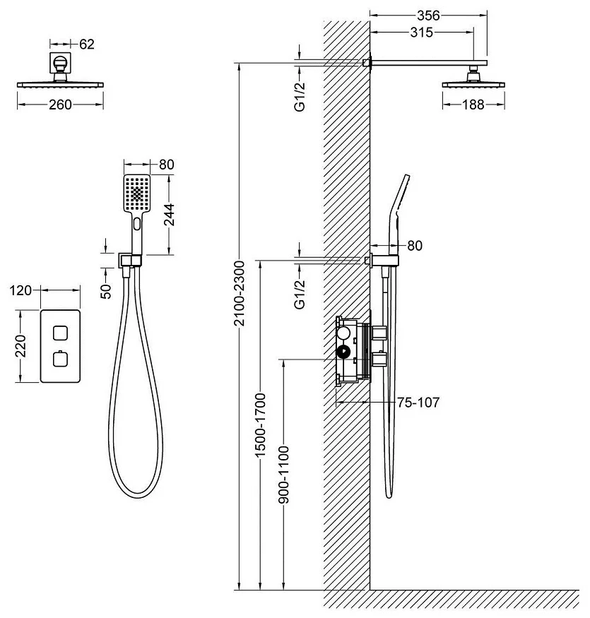 Душевая система Timo Petruma SX-5059/17SM золото матовое купить,NaN