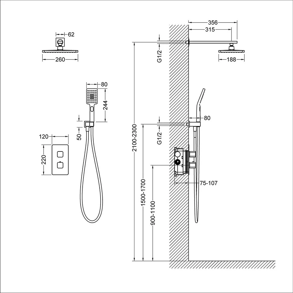 Душевая система Timo Petruma SX-5059/03SM черный матовый купить,NaN