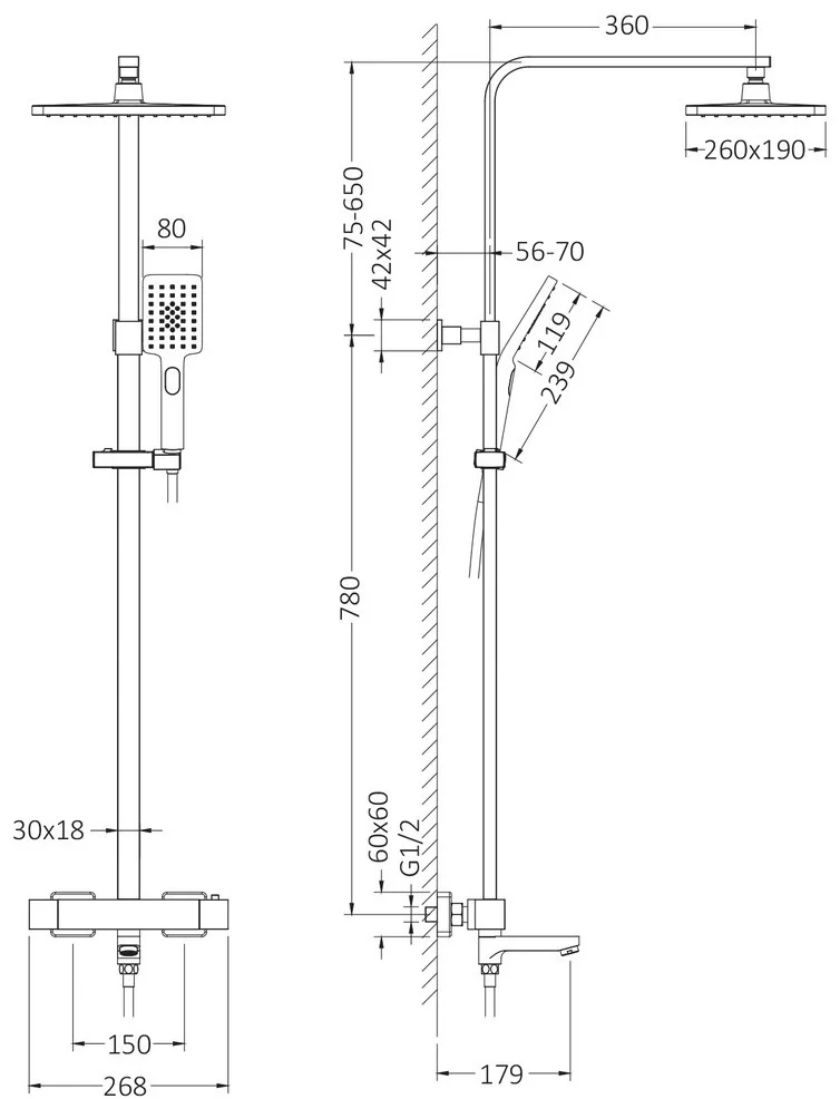Душевая стойка Timo Tetra-Thermo SX-0169/17 золото матовое купить,NaN
