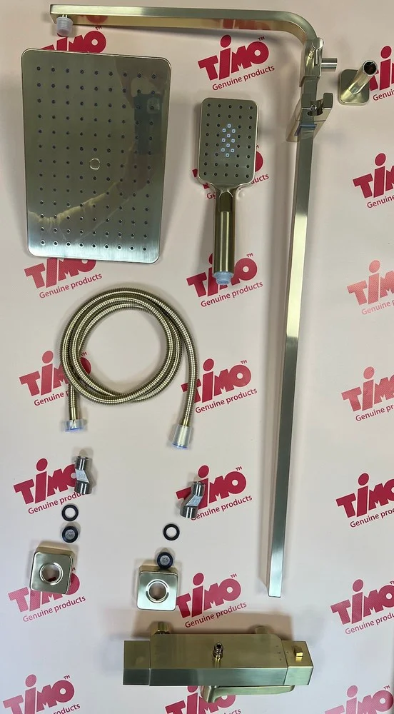 Душевая стойка Timo Tetra-Thermo SX-0169/17 золото матовое купить,NaN