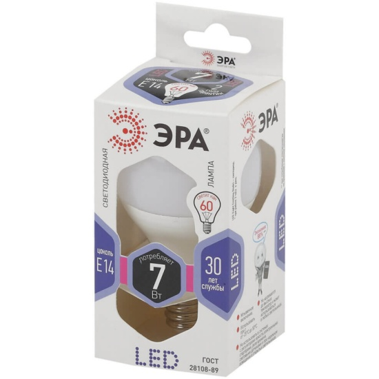 Лампа светодиодная Эра STD LED P45-7W-860-E14 холодная купить,NaN