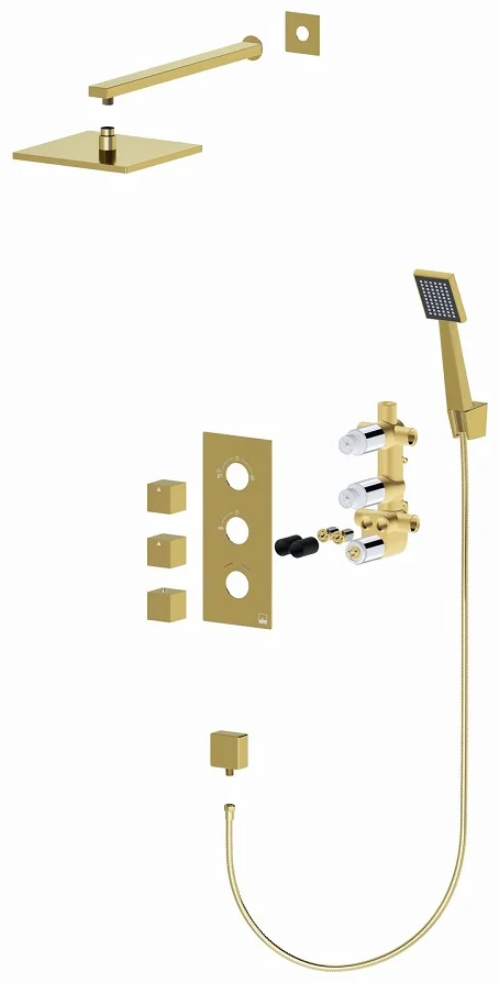 Душевая система Timo Tetra-Thermo SX-0179/17SM золото матовое купить,NaN