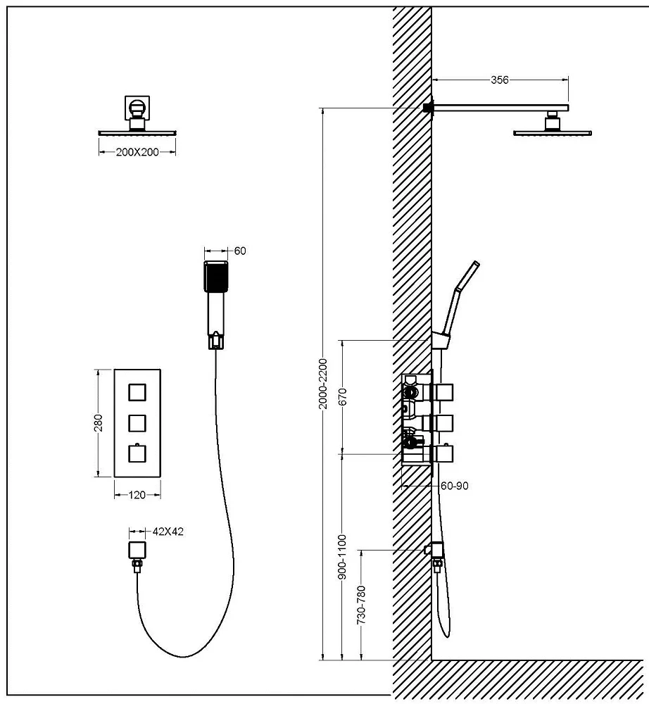 Душевая система Timo Tetra-Thermo SX-0179/17SM золото матовое купить,NaN