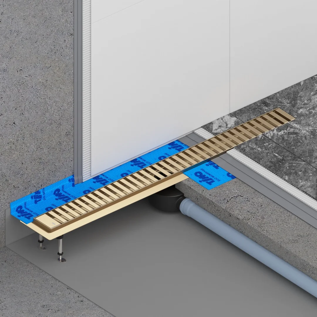 Душевой лоток TIMO Drain System 600 65х11.9см золото матовое купить,NaN