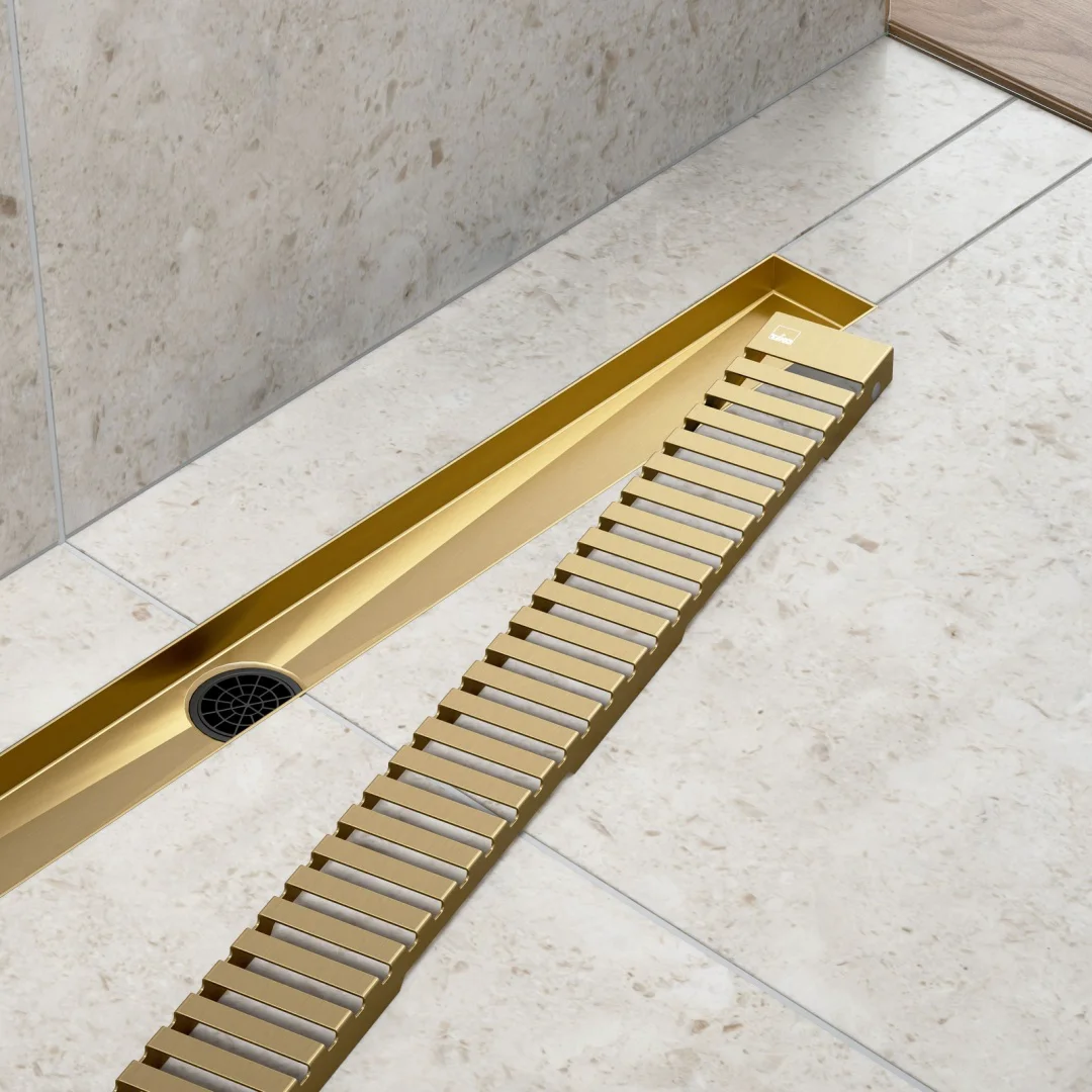 Душевой лоток TIMO Drain System 600 65х11.9см золото матовое купить,NaN