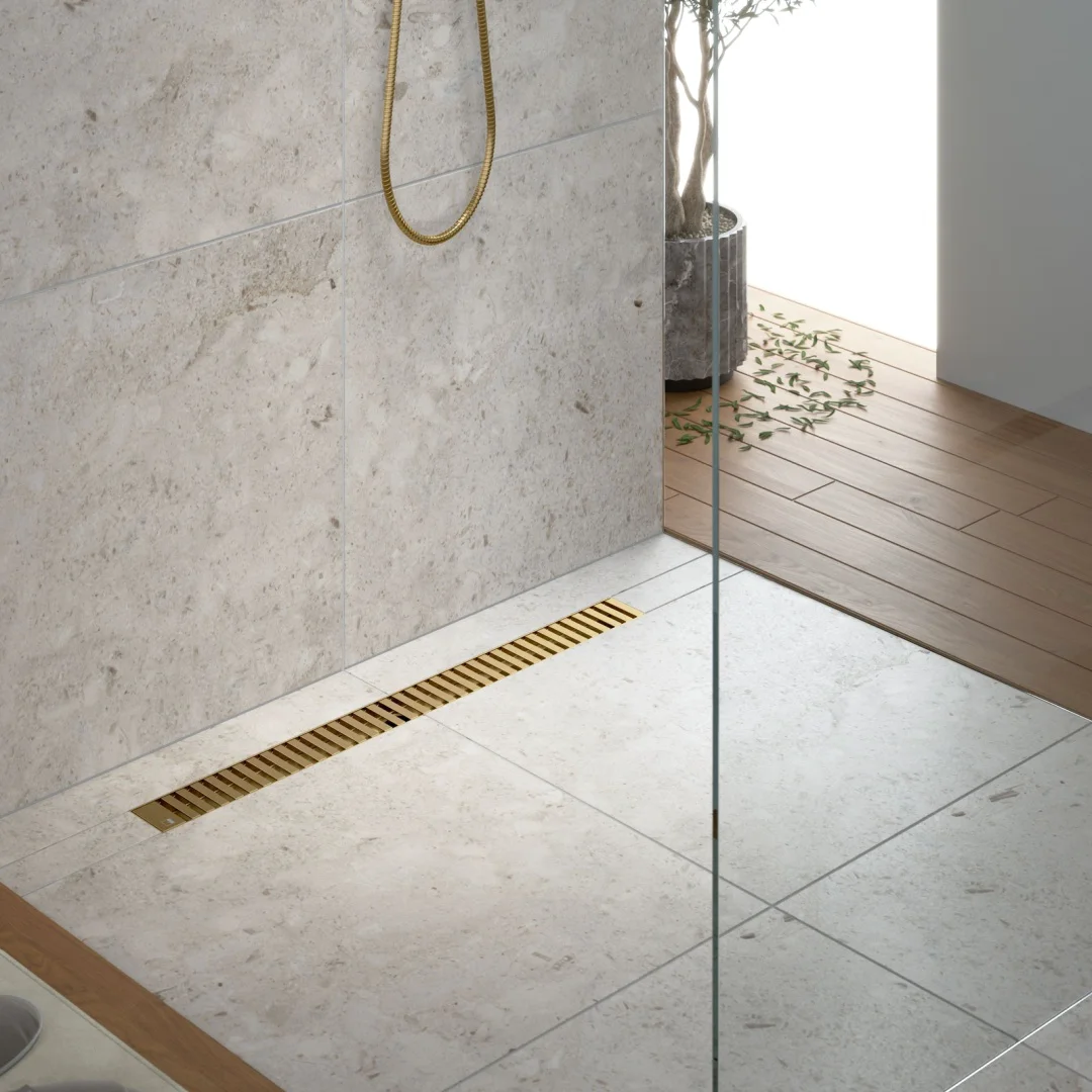 Душевой лоток TIMO Drain System 600 65х11.9см золото матовое купить,NaN