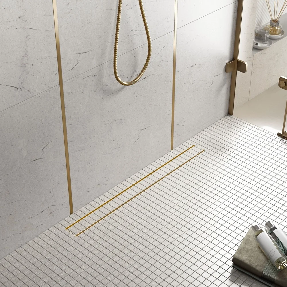 Душевой лоток TIMO Drain System 700 75х11.9см золото матовое купить,NaN