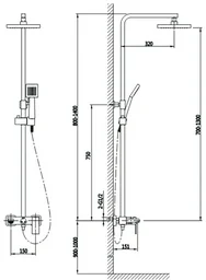 Душевая стойка Timo Briana SX-7130/17 золото матовое