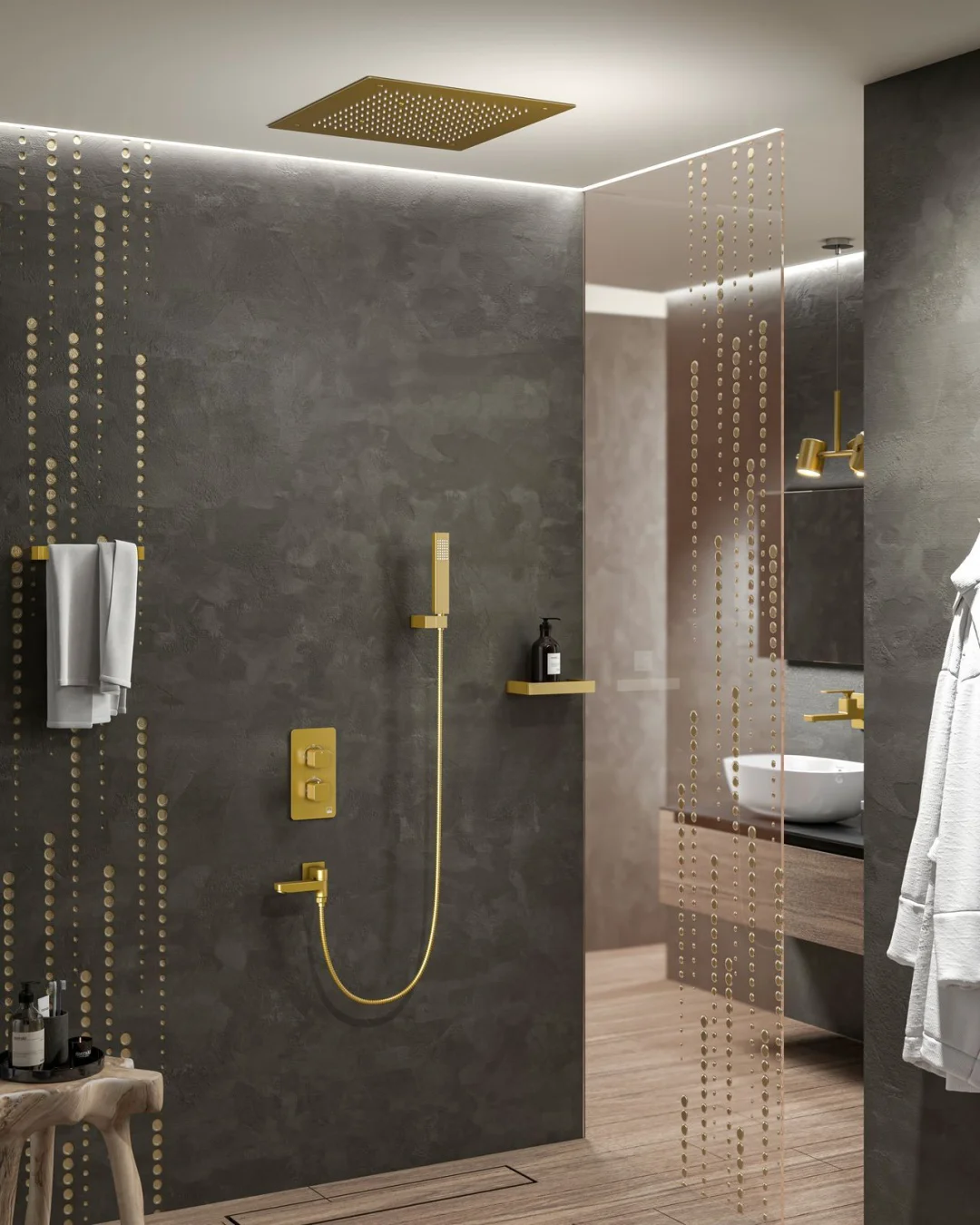 Душевая система Timo Petruma SX-5019/17SM золото матовое купить,NaN