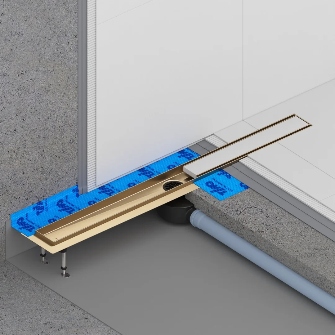 Душевой лоток TIMO Drain System 600 60х11см золото матовое купить,NaN