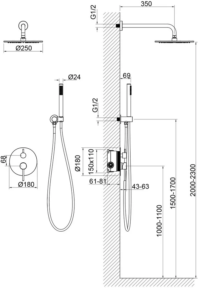 Душевая система Timo Saona SX-2369/00SM хром купить,NaN