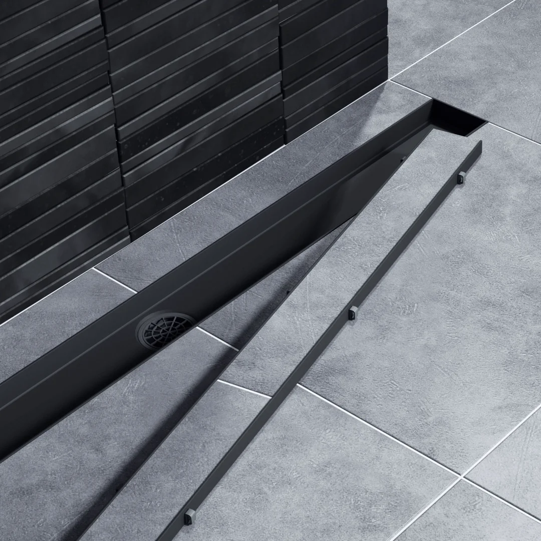 Душевой лоток TIMO Drain System 900 90х11.9см черный купить,NaN
