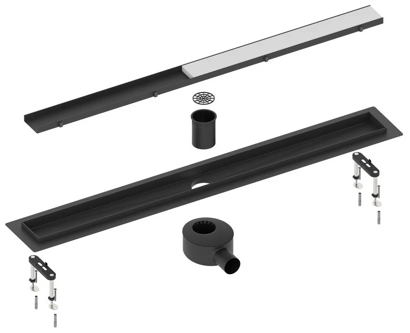 Душевой лоток TIMO Drain System 600 60х11см черный купить,NaN