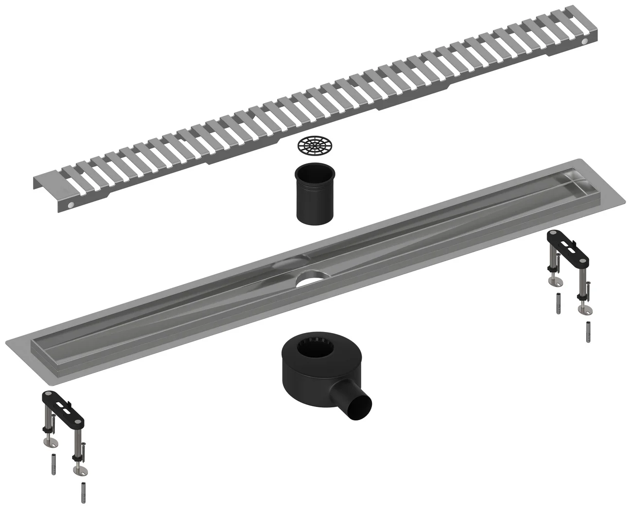 Душевой лоток TIMO Drain System 600 60х11см хром купить,NaN