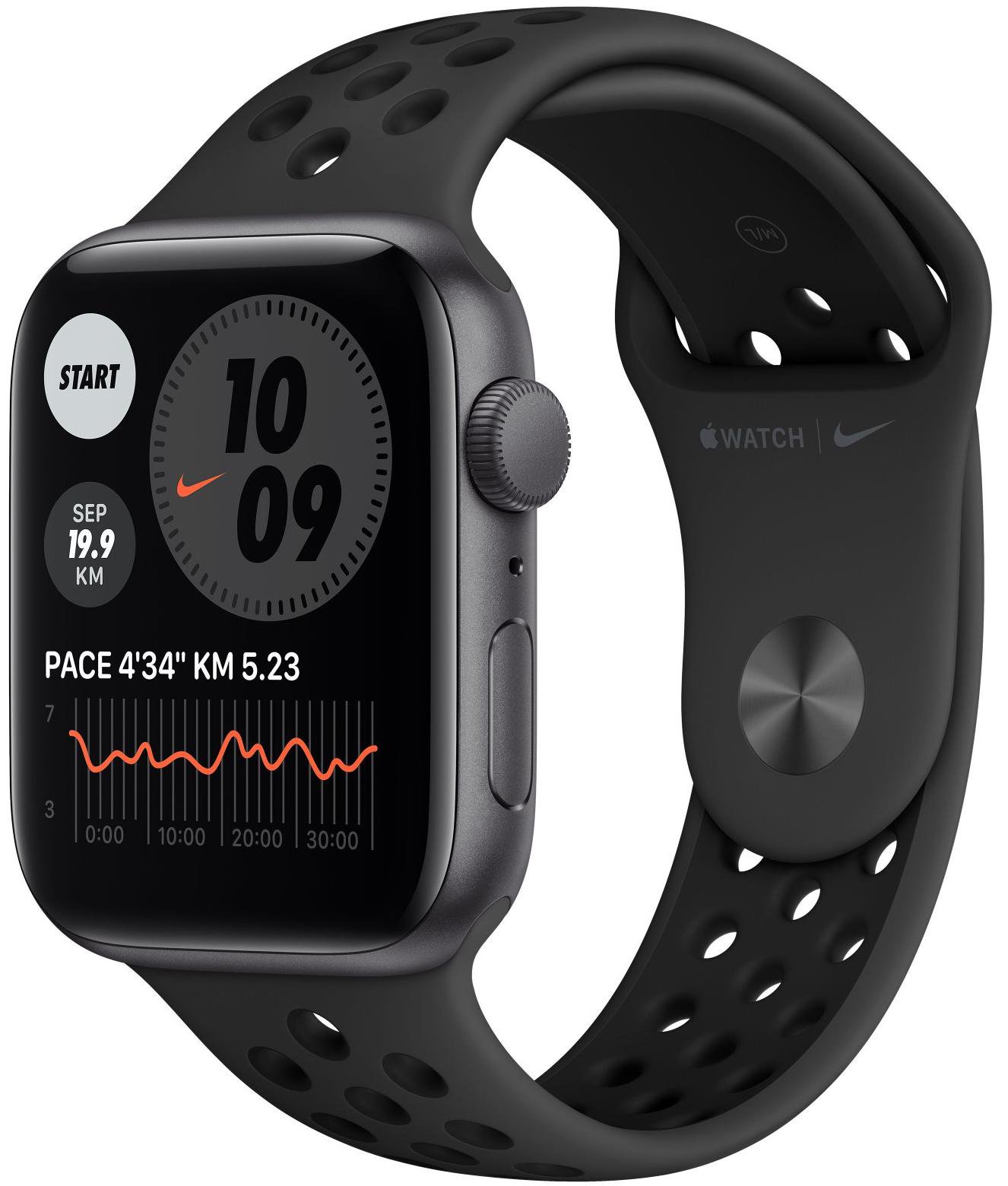 Смарт-часы Apple Watch Nike SE 44mm Nike Sport Band MYYK2 Space Gray/Black купить,NaN
