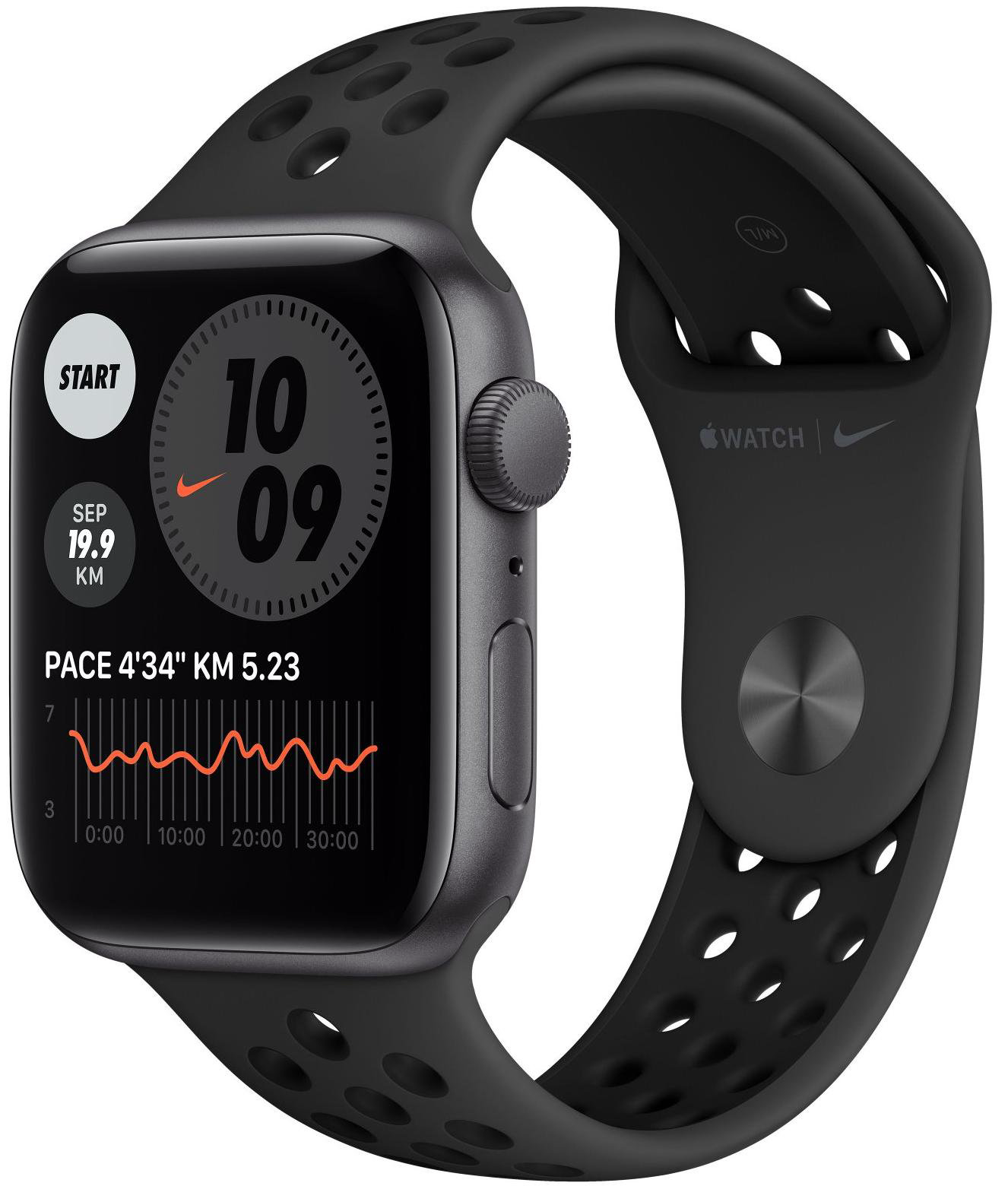 Смарт-часы Apple Watch Nike SE 44mm Nike Sport Band MYYK2 Space Gray/Black купить,NaN