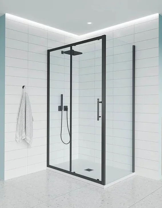 Душевой угол Veconi Evo 100 B E1-B-170-01-C9 + E-SP-B-90-01-C9 170х90х195см купить,NaN