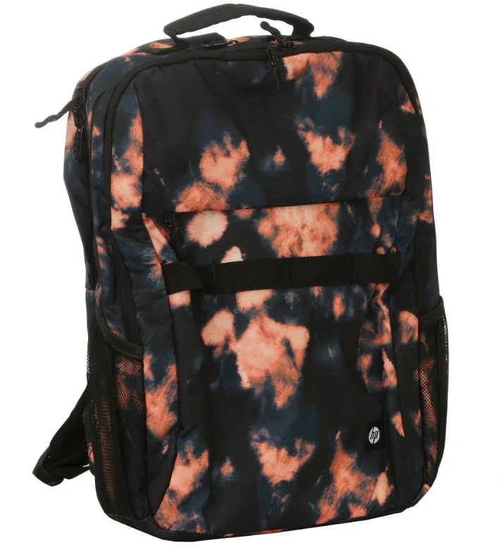 Рюкзак для ноутбука HP Campus XL Tie dye 16.1" чёрно-оранжевый