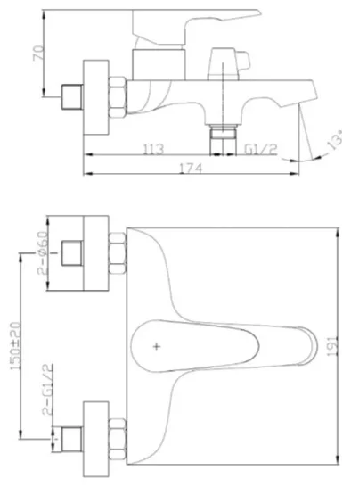Смеситель Esko Doha DH54 хром купить,69054