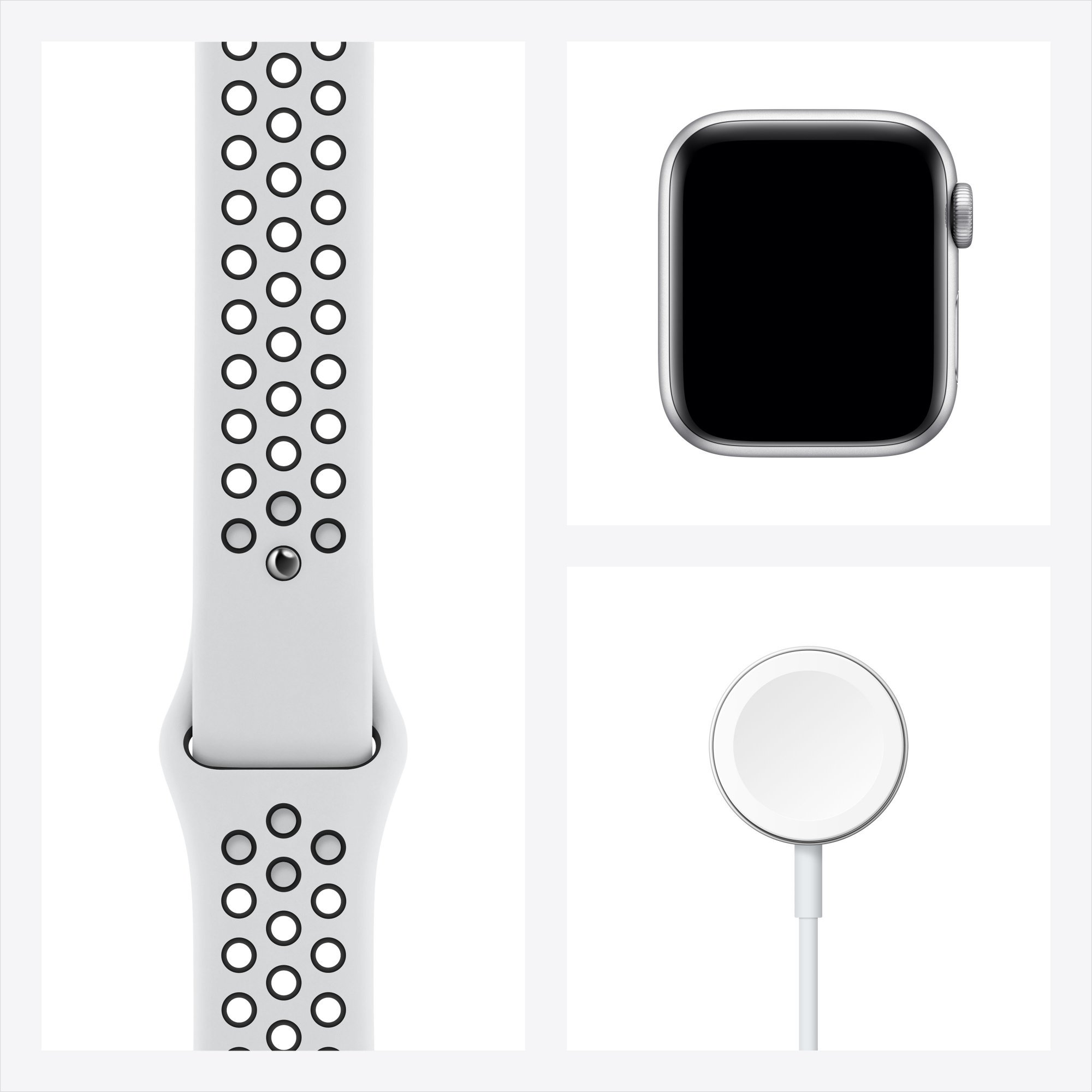 Смарт-часы Apple Watch Series 6 40mm M00T3 Nike Sport Band Silver-Black купить,NaN