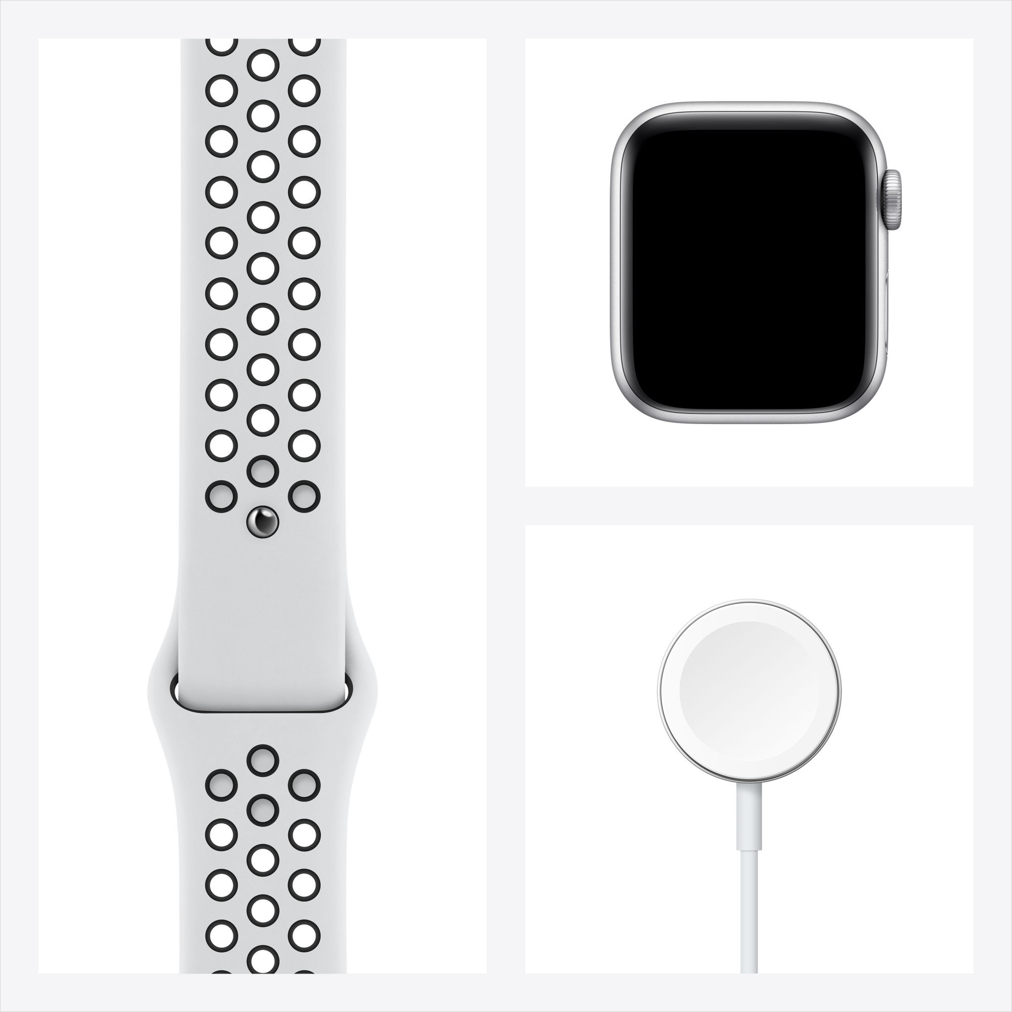 Смарт-часы Apple Watch Series 6 40mm M00T3 Nike Sport Band Silver-Black купить,NaN