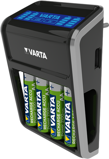 Зарядное устройство Varta LCD Plug Charger + Батарейки аккумуляторные АА 4шт  купить,NaN
