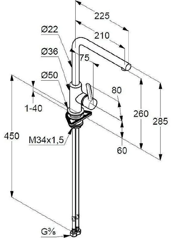 Смеситель Kludi L-Ine 408033975 черный купить,242700