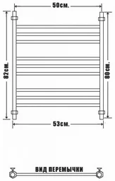 Полотенцесушитель Ника Classik ЛД r2 80/40 RAL9005МАТ 80х40см черный