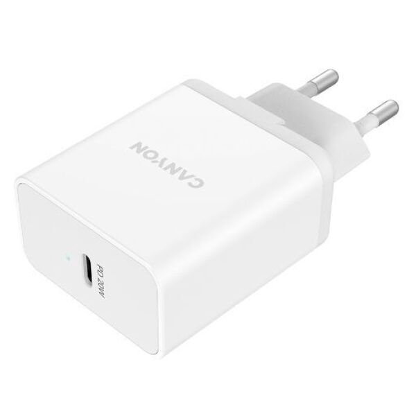 Сетевое зарядное устройство Canyon CNE-CHA20W белое купить,NaN
