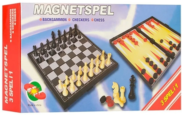 Комплект Нарды шахматы шашки Magnetspel пластик 24x24см купить,NaN