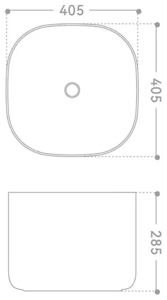 Раковина Abber Rechteck AC2222 40.5x40.5x28.5см белая