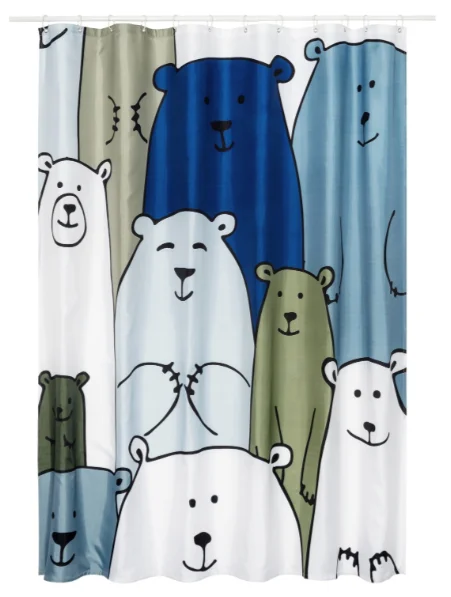Шторка для ванной Fixsen Bear FX-2503 180x200см мультиколор купить,NaN