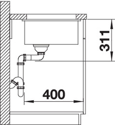 Кухонная мойка Blanco Subline 375-U 523726 белая купить,302327