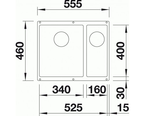 Кухонная мойка Blanco Subline 340/160-U LH 523552 белая купить,368122