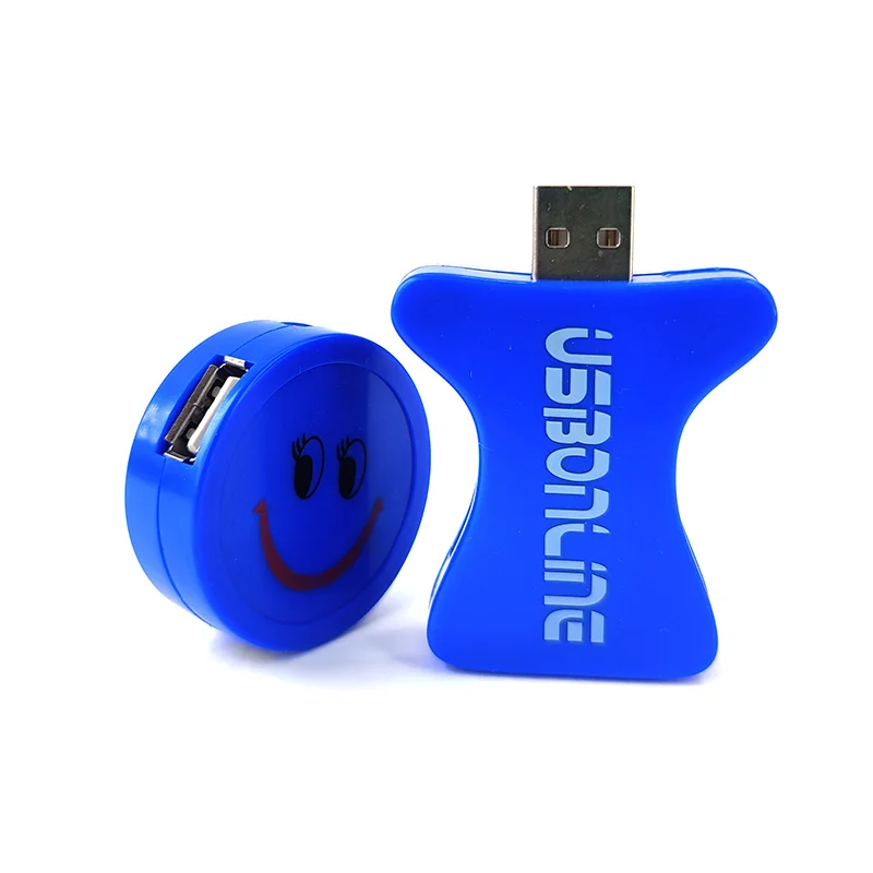 USB 3P HUB+CR UsbOnline PP0018 синий купить,0