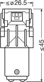 Автолампа Osram 7528DWP-02B светодиодная 2 шт купить,495