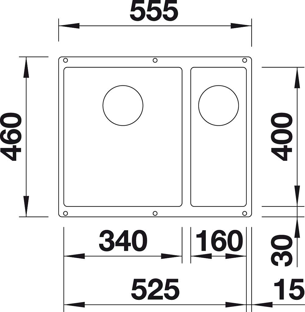 Кухонная мойка Blanco Subline 340/160-U 525986 черная купить,376397