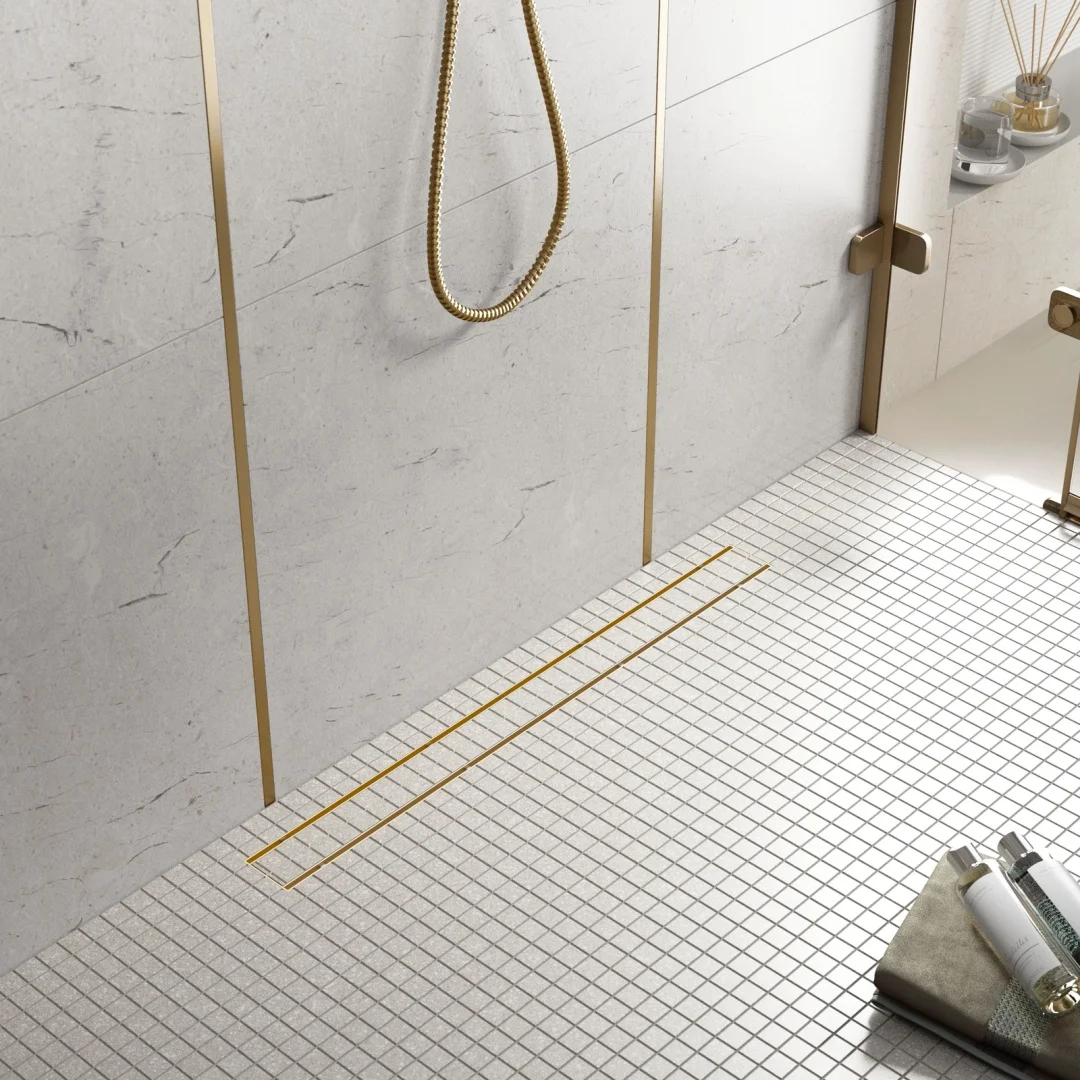 Душевой лоток Timo Drain System 800 85х11.9см золото матовое купить,NaN