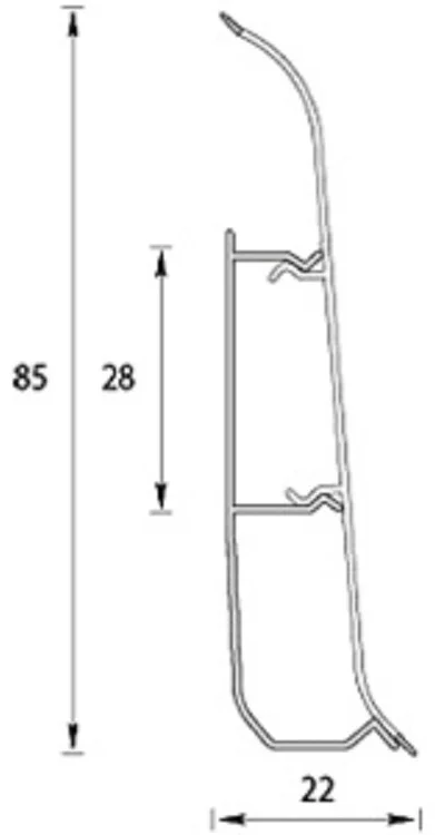 Плинтус Ideal Классик №210 2.2м дуб пепельный 20шт/уп купить,3383